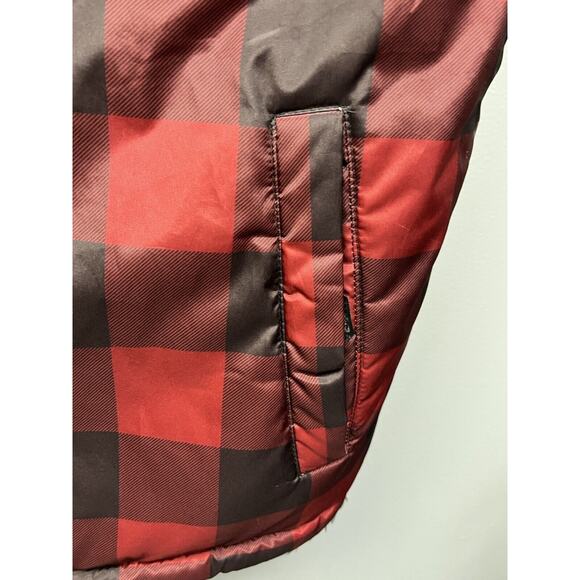 Weatherproof Vest Womens medium Reversible Buffalo Plaid Faux‎ Fur Full Zip - Picture 3 of 10